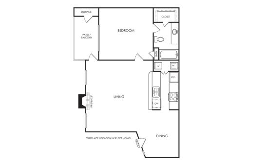 the floor plan for a two bedroom apartment at The Hyde Park at Valley Ranch